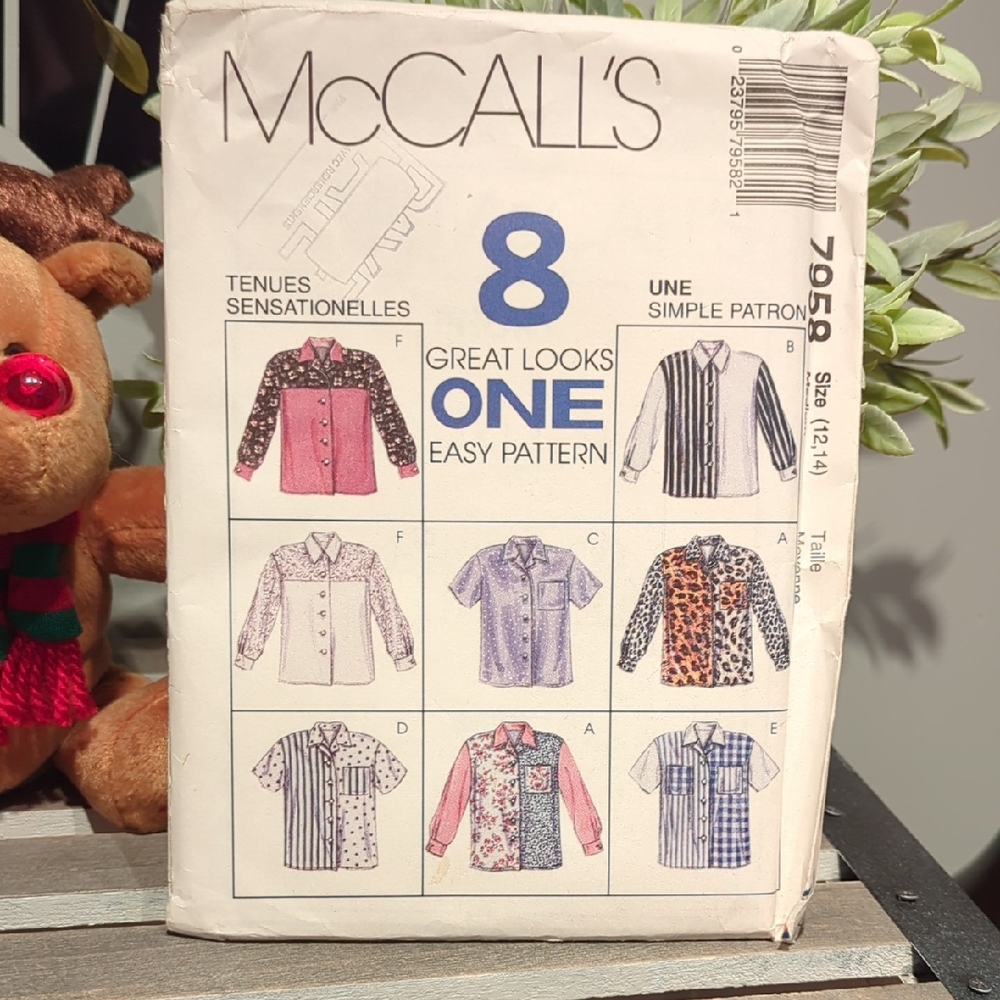 McCall's Women's Stylish Button Down Shirt Pattern